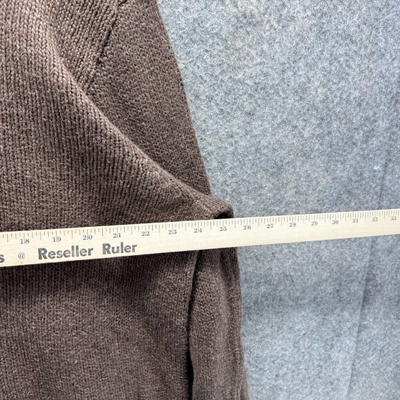 Vintage Ralph Lauren Pullover Men XL Brown Crewneck Sweatshirt Linen Knitted - Picture 3 of 9